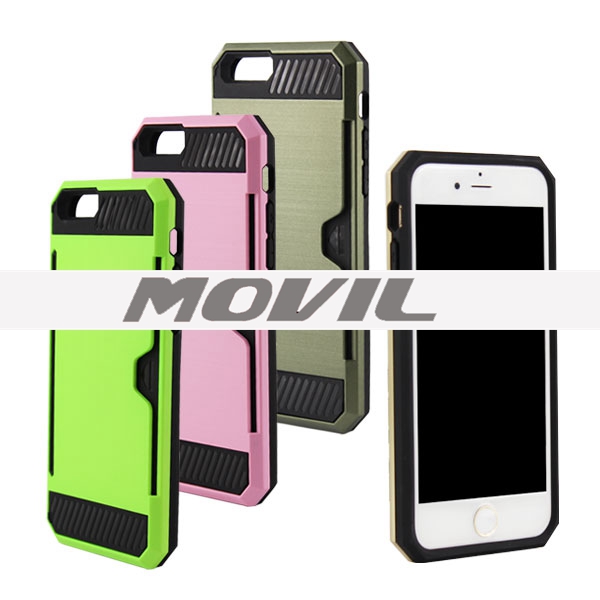 NP-2623 PU de TPU con ranura para tarjeta para iPhone 6-5